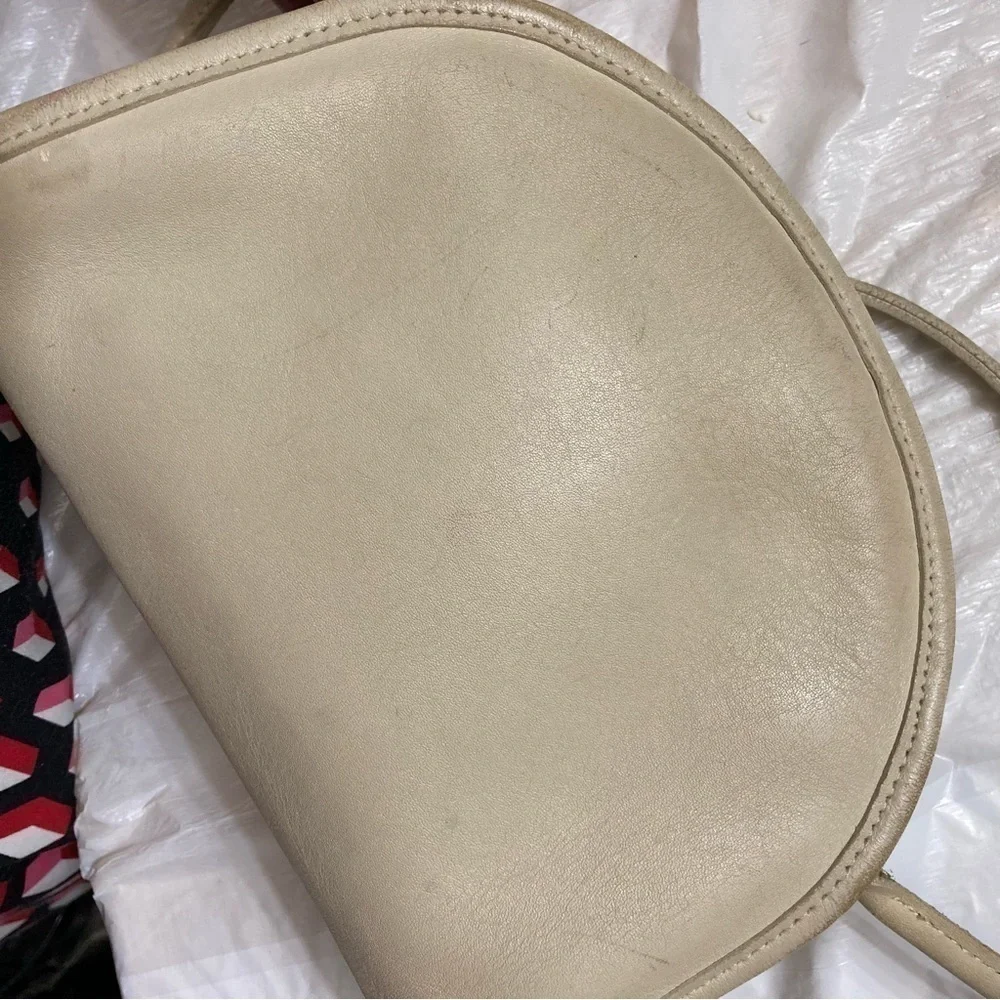 Coach vintage cream “bone” leather kimball bag